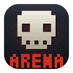 ARENA app icon — pixel skull on a dark card