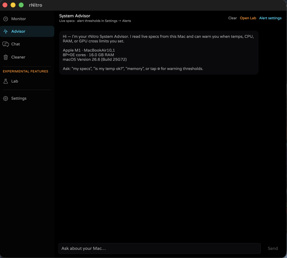 rNitro Advisor